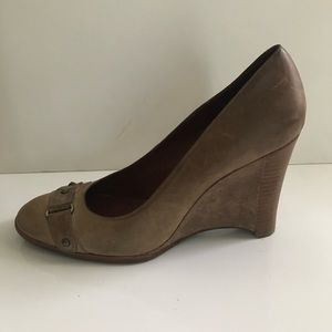 Modern Vintage brown leather wedge 39 Italy